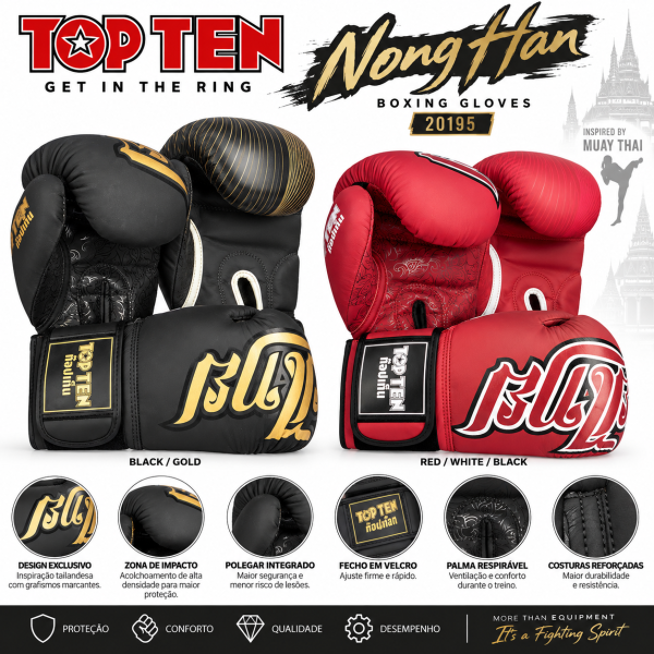 modelo20195 Luvas de Boxe TOP TEN “Nong Han”